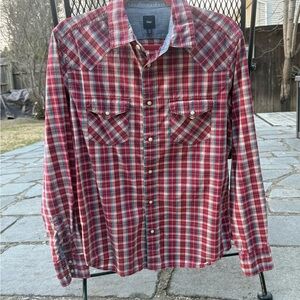 GAP Western Pearl snap Shirt M